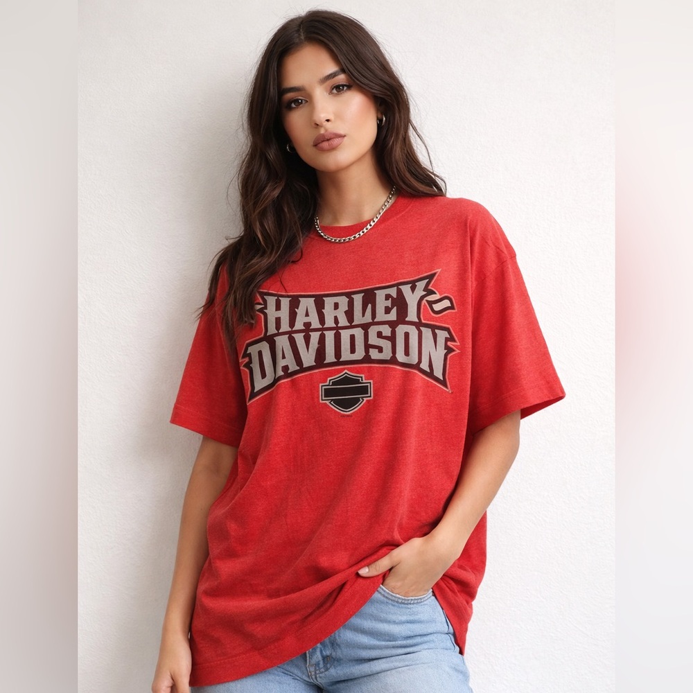 Harley Davidson Idaho Falls Red Graphic Tee Medium